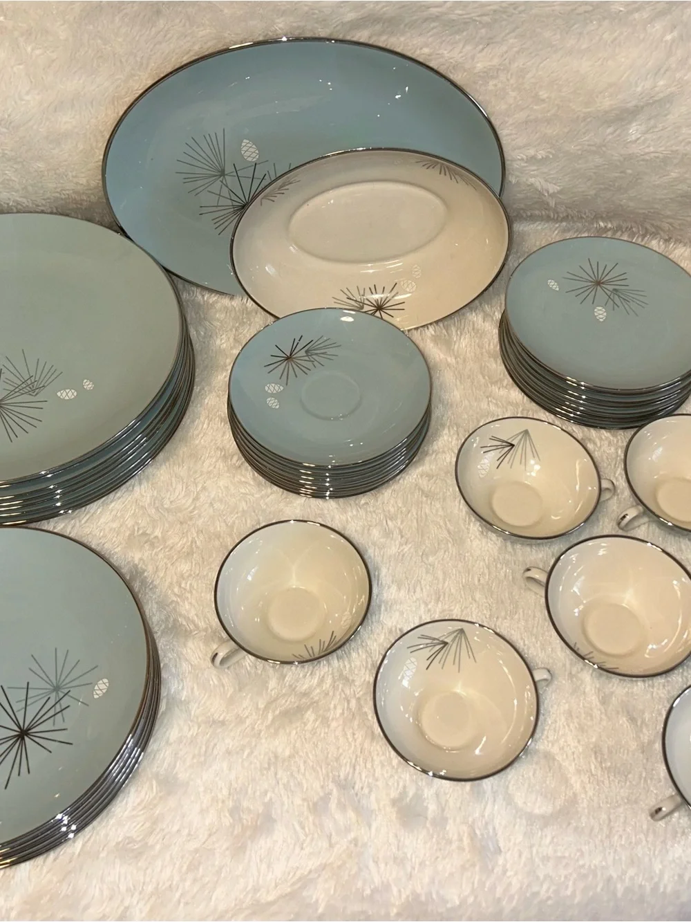 Franciscan Fine China: 'Silver Pine' China, Made in the USA